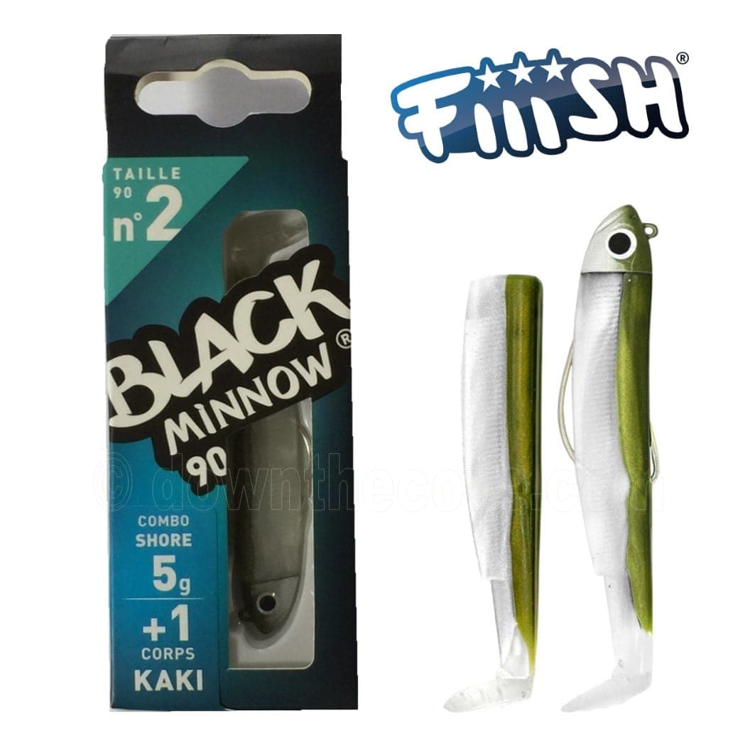 Fiiish Black Minnow 90 Shore 5g Khaki Bass Lure Combo