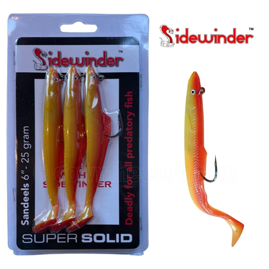Sidewinder Super Solid Rhubarb & Custard Sandeel 6 inch 25g - Pack of 3 image 1