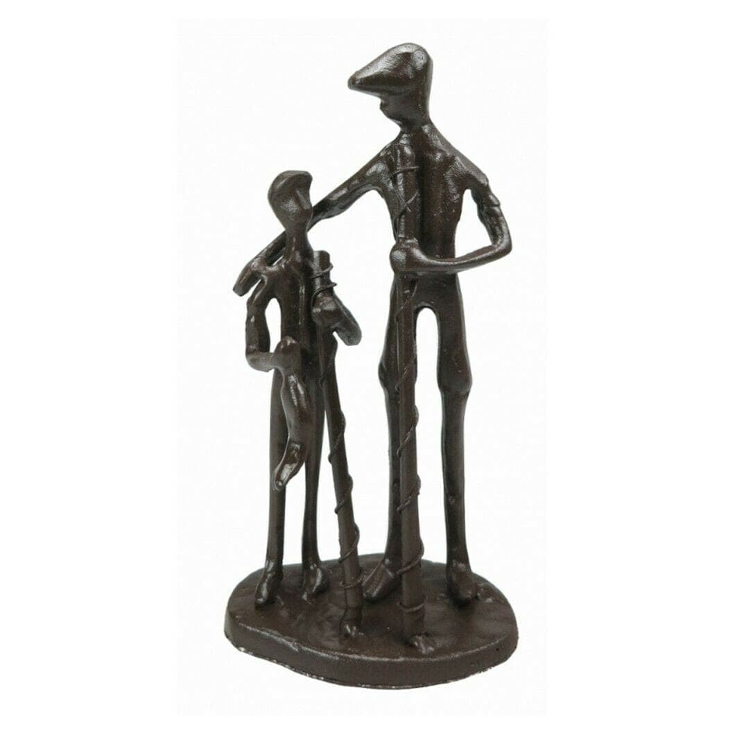 Decorative Metal Ornament of Man & Child Fishing image 1