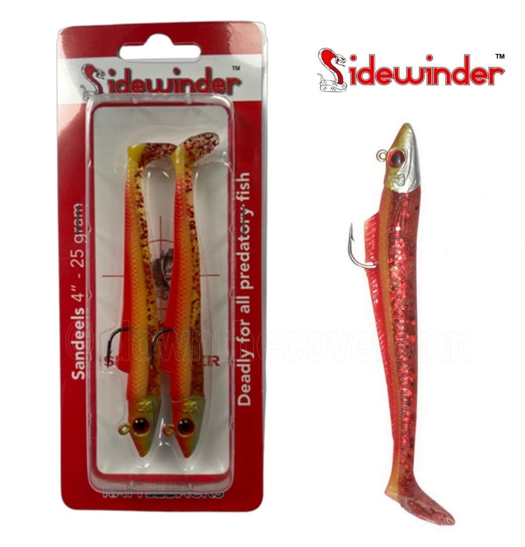 Sidewinder Rattlebacks Rhubarb & Custard Sandeel 4 inch 25g - Pack of 2