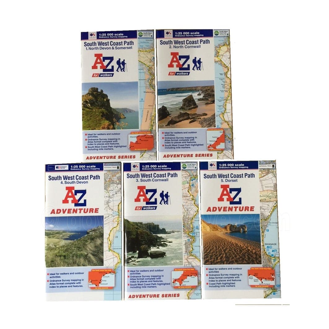 A-Z SW Coast Path Map Guide image 1