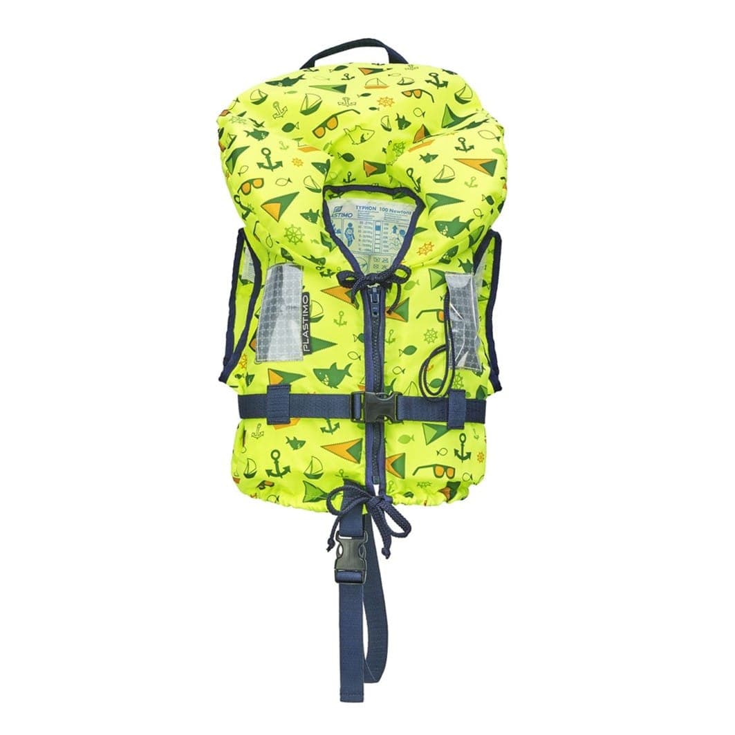 Plastimo Childs Typhoon 100N Lifejacket - Lime Yellow