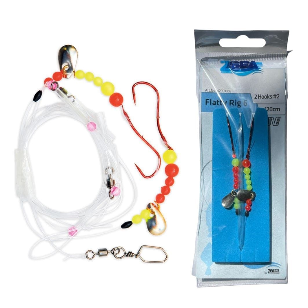 Zebco Magic Flatty Rig 6 UV - Ready-Tied Flatfish Rig image 1
