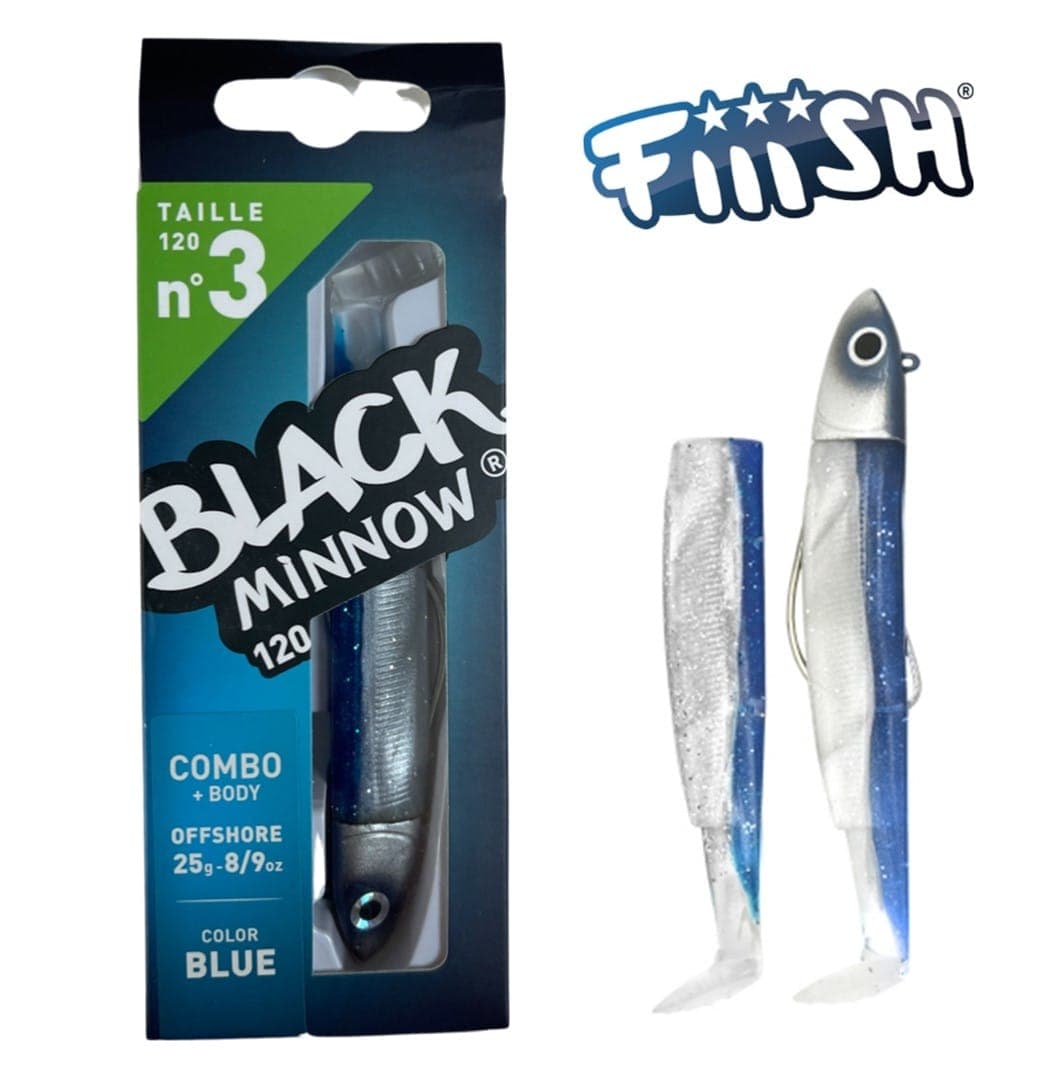 Fiiish Black Minnow 120 Off Shore 25g Blue Lure Combo image 1