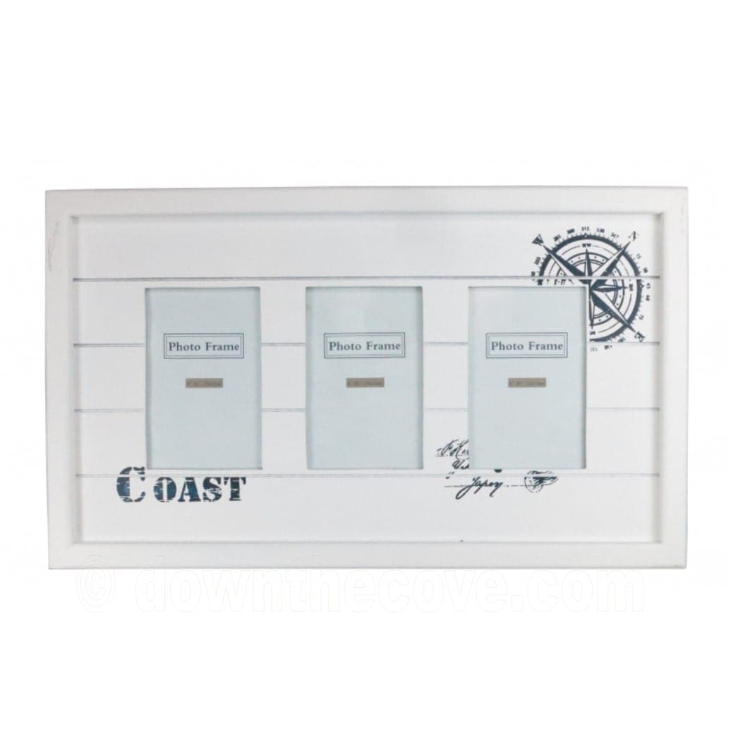 Nautical Photo Frame For Three 6 x 4 Portrait Photos