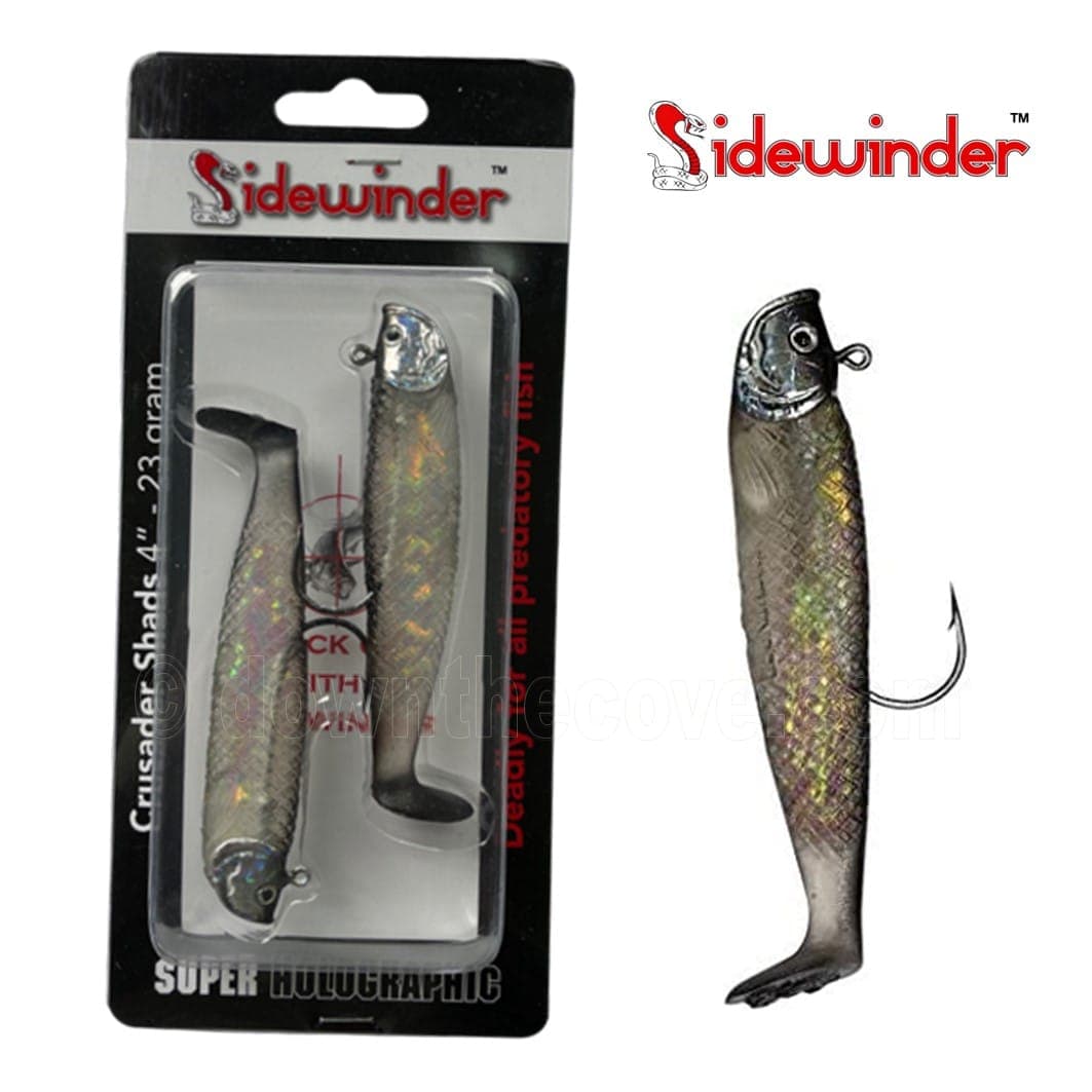 Sidewinder Crusader Shad Dark Shadow 23g 4 inch - Pack of 2 image 1