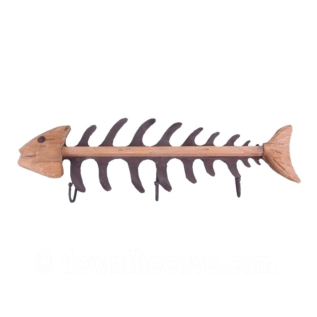 Two Tone Wooden Fish Bone Coat Hook 60cm
