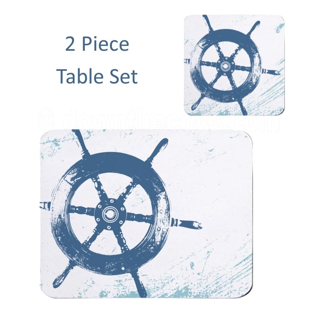 Ships Wheel Placemat & Coaster Set image 1