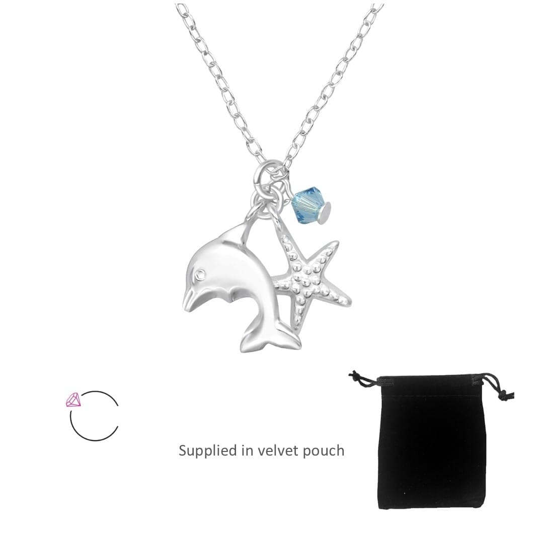 Children's Silver Ocean Lovers Necklace image 1