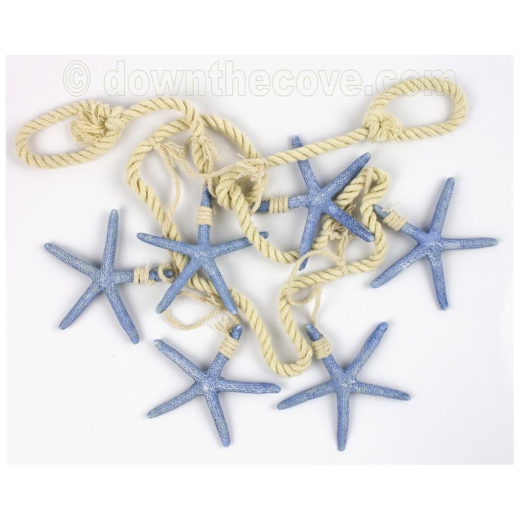 Starfish Rope Garland 100cm Blue Coastal Hanging Decoration