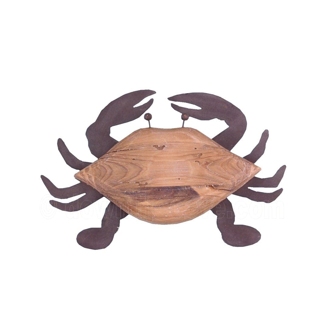 Two Tone Wooden Crab Decoration 31cm Wall Plaque