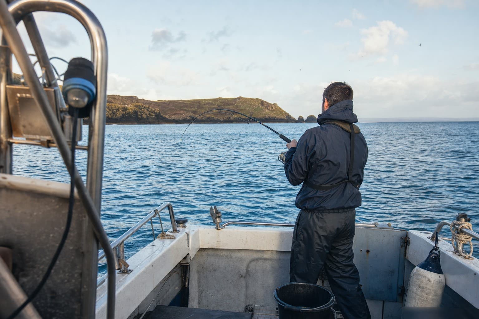 Fishing from a Boat
